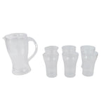 Apex Unbreakable Lemon Jug Set With 6 Glasses  1200ml Jug + 300ml Glasses Approx