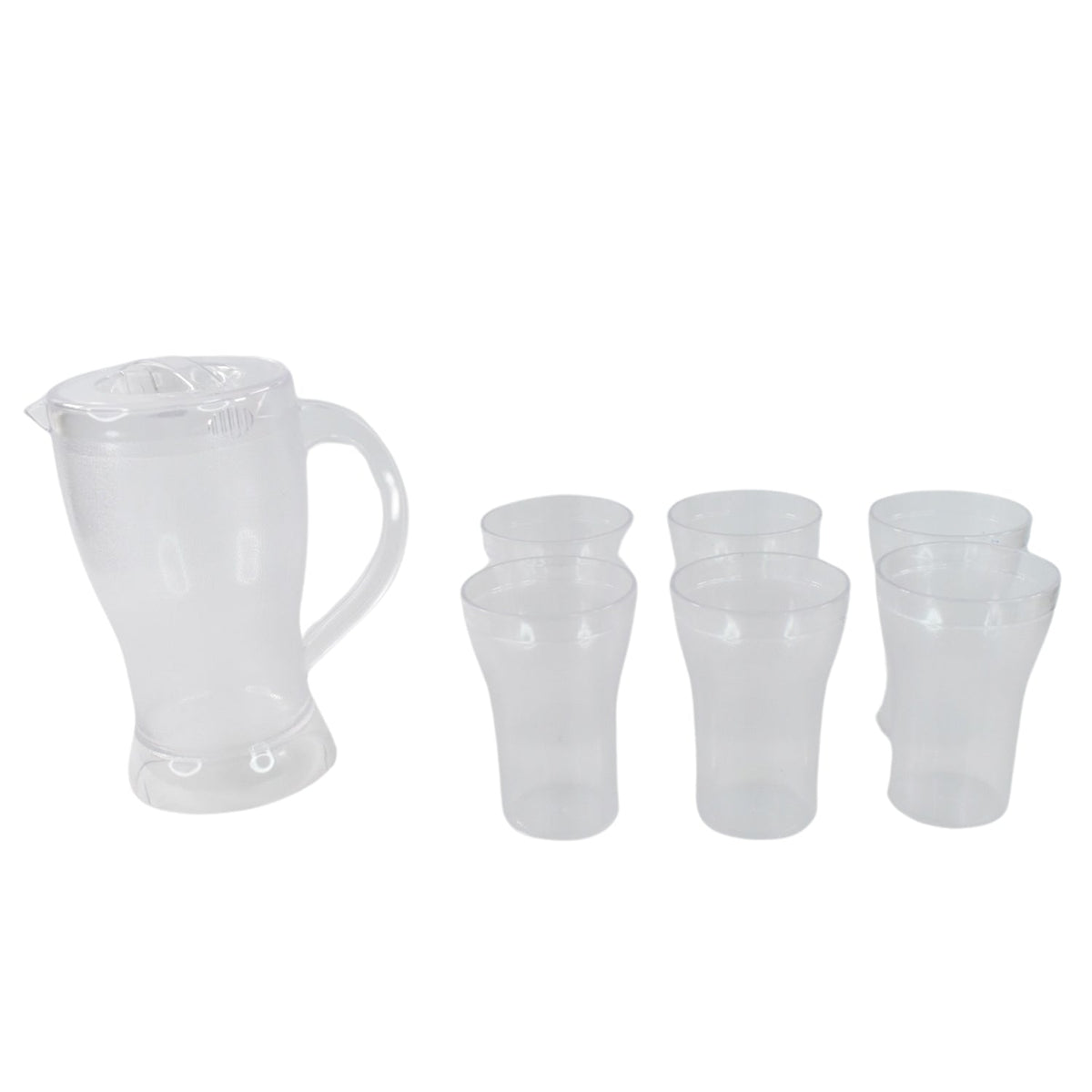 Apex Unbreakable Lemon Jug Set With 6 Glasses  1200ml Jug + 300ml Glasses Approx