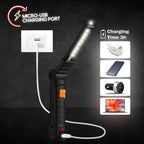 Compact Rechargeable Small Led Work Light With Adjustable Arm And Magnetic Base