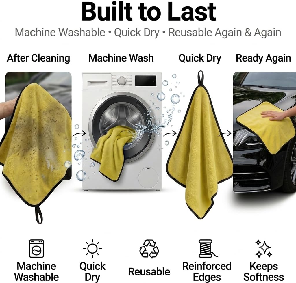 Premium Microfiber Car Detailing Towels