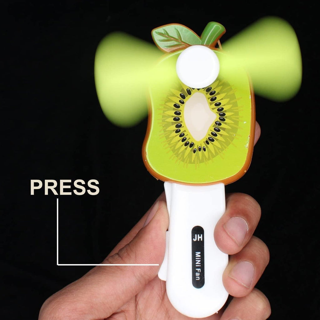 Mini Hand Pressure Fruit-shaped Fan For Kids (1 Pc Mix Design)