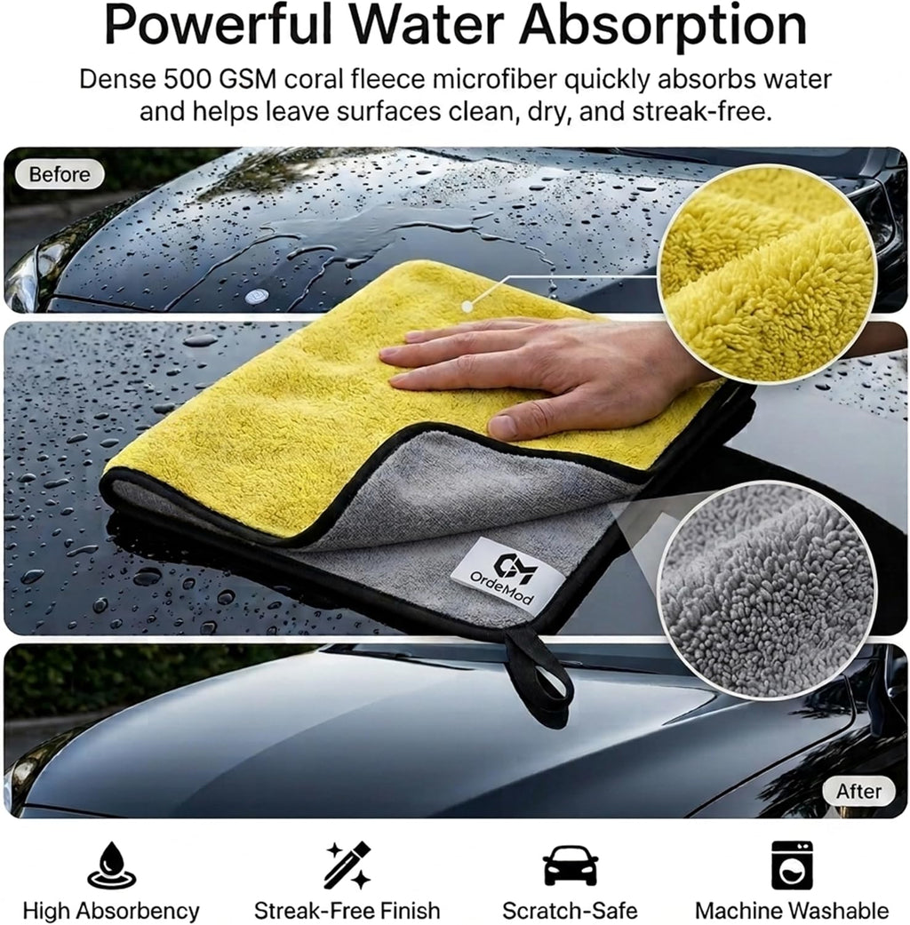 Premium Microfiber Car Detailing Towels