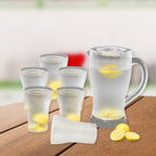 Apex Unbreakable Lemon Jug Set With 6 Glasses  1200ml Jug + 300ml Glasses Approx