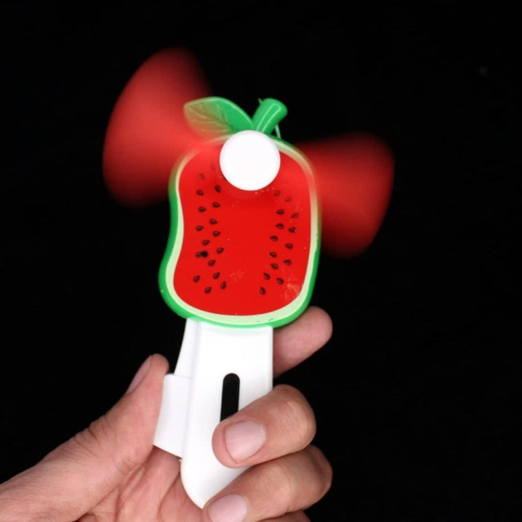 Mini Hand Pressure Fruit-shaped Fan For Kids (1 Pc Mix Design)