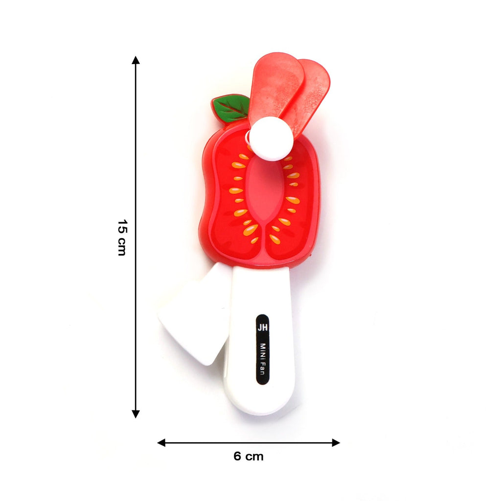 Mini Hand Pressure Fruit-shaped Fan For Kids (1 Pc Mix Design)