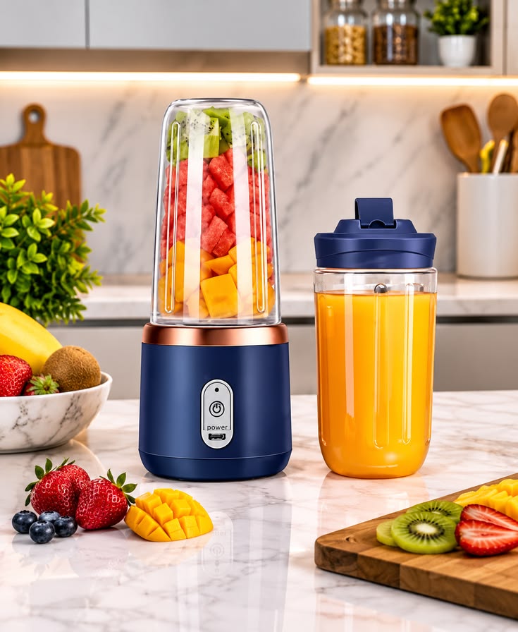 Portable Personal Blender – Rechargeable Mini Juice & Smoothie Maker