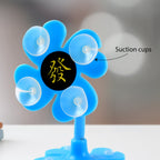 0637 -360 Rotatable Flower Shape Cellphone Holder Car Mount Sucker Stand (Multicolored With Box))
