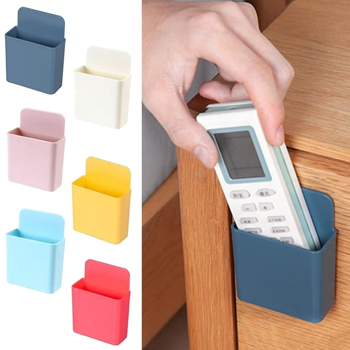 8485 Multipurpose Plastic Wall Mounted Remote Mobile Holder Stand (Pack Of 4)