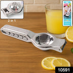 Supermom 2-in-1 Heavy Duty Stainless Steel Lemon Squeezer With Built-in Bottle Opener
